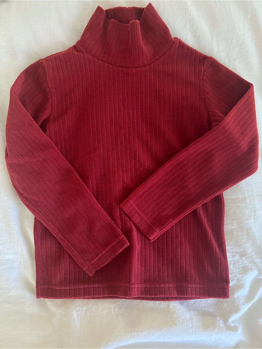 Uniqlo kids fleece mock neck, sz 7-8